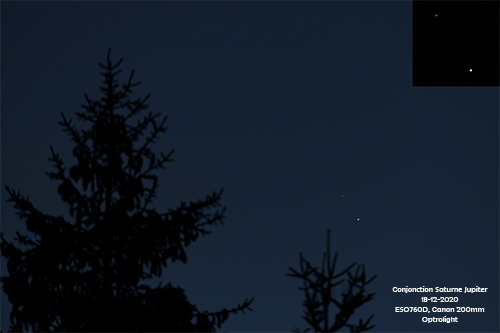 Photo du 18-12-2020 proche de la conjonction Saturne Jupiter (FRANCE) - Optrolight