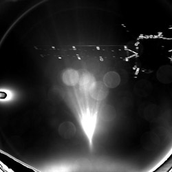Photo prise par Philae montrant Rosetta